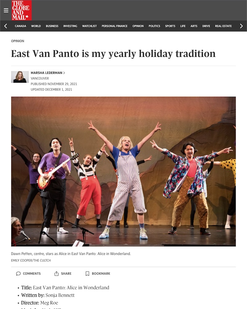 East Van Panto is my yearly holiday tradition, featuring Sonja Bennett