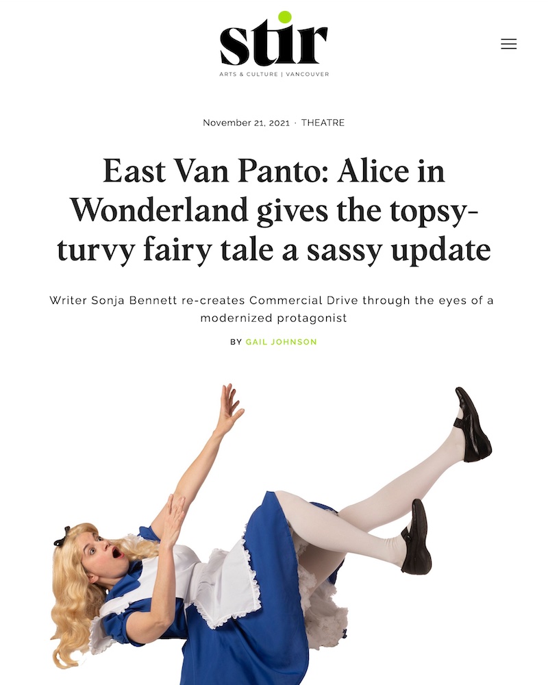 East Van Panto: Alice in Wonderland gives the topsy-turvy fairy tale a sassy update, featuring Sonja Bennett